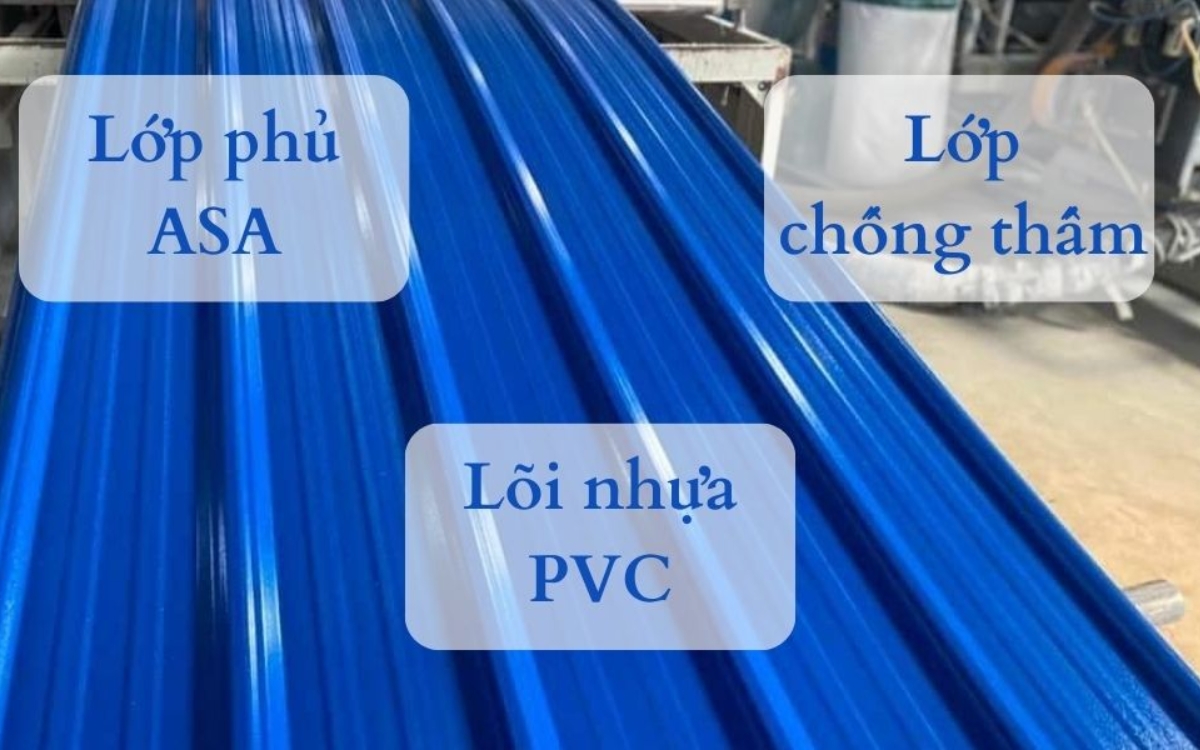 Cấu tạo của tôn nhựa PVC cách điện