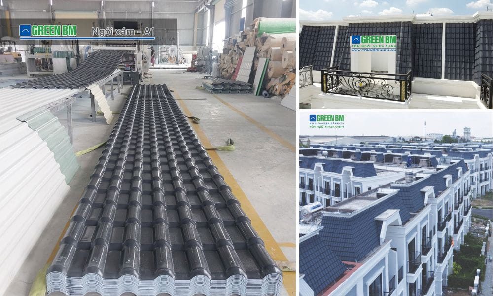 Ngói Nhựa Màu Xám Lông Chuột